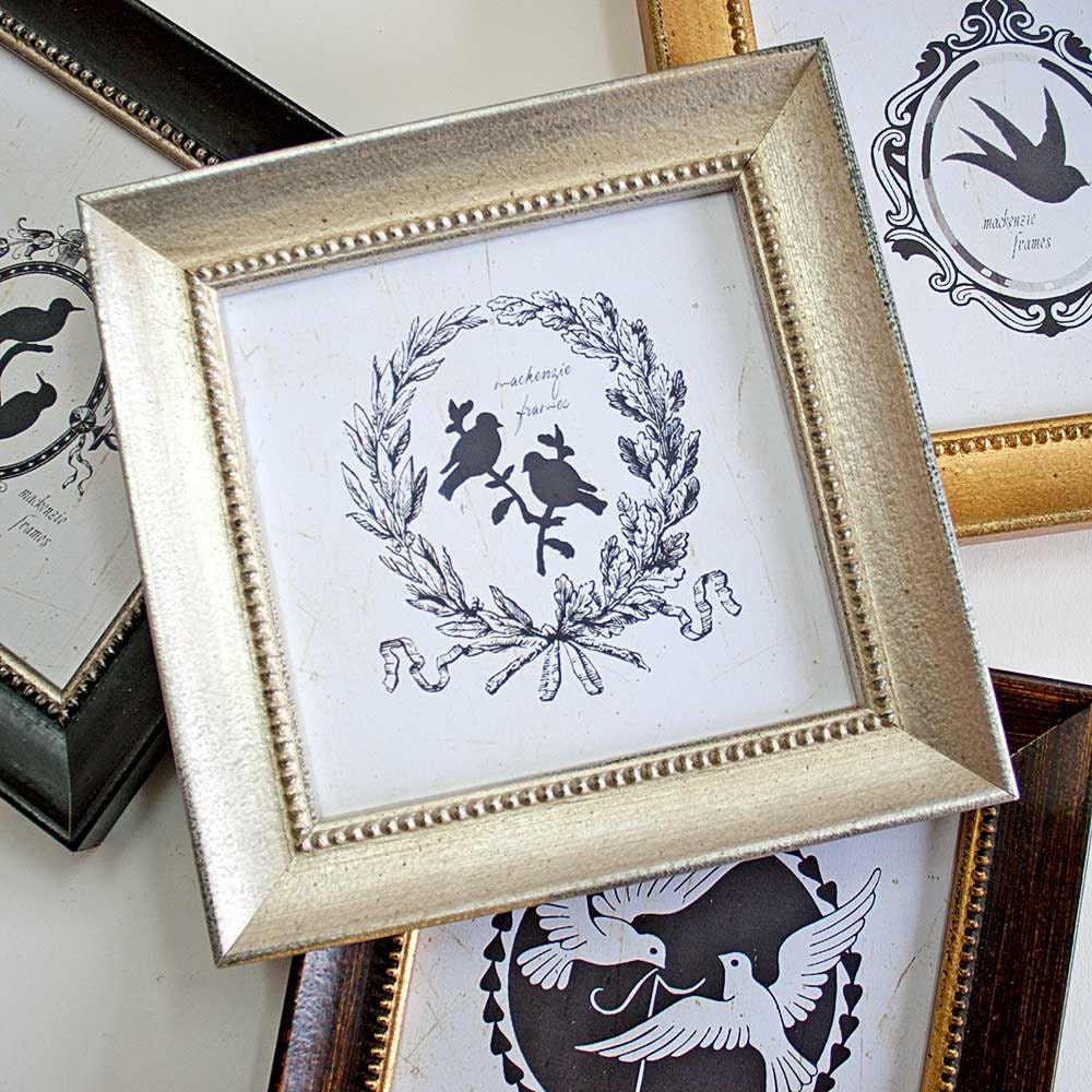 5x5/6x6 Pouces Square Silver avec Perle Étroite Intérieure Photo Frame Deluxe Quality For Wedding/In