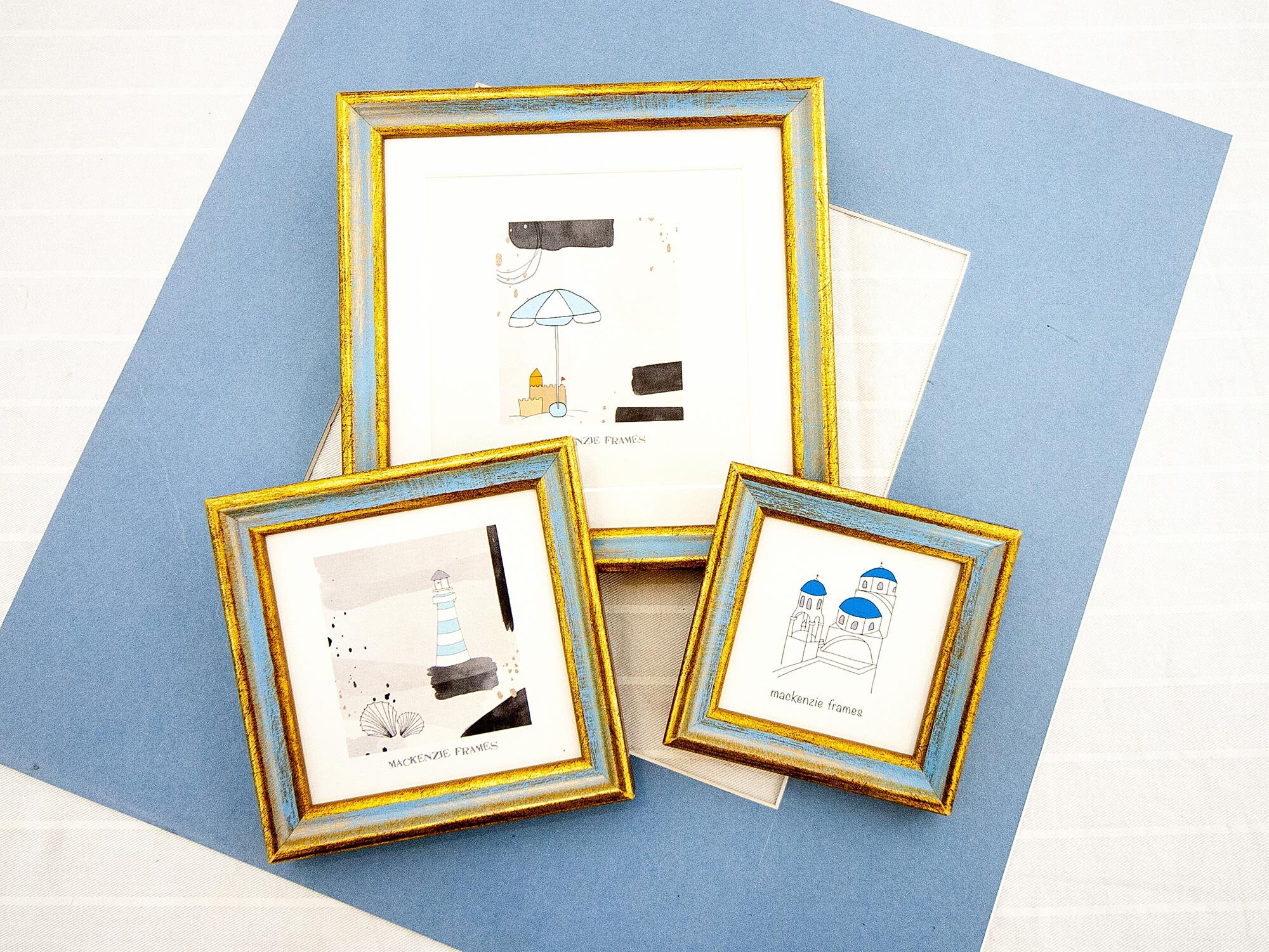 3x3, 4x4 et 5x5 Pouces Cadres Photo Étroits Lisses Or Bleu/Instagram Bureau de Bureau Cadeau Demoise