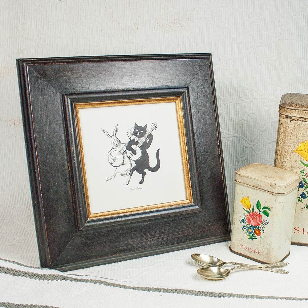 5x5/5x7 Pouces Style Antique Large Noir & Or Deluxe Cadre Photo Pour Mariage Bureau Instagram Square