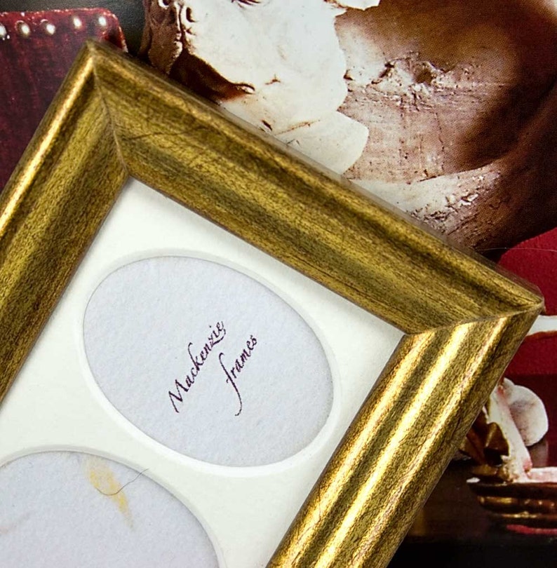 Triple Mini Oval Deluxe Gold Photo Frame Weddings Valentine Etsy