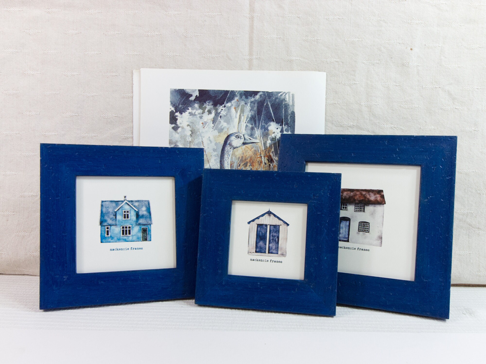 Cadres Photo 4x4, 5x5 et 6x6Inch Peints à La Main Deep Ocean Blue Square Format/Carré Instagram Coul