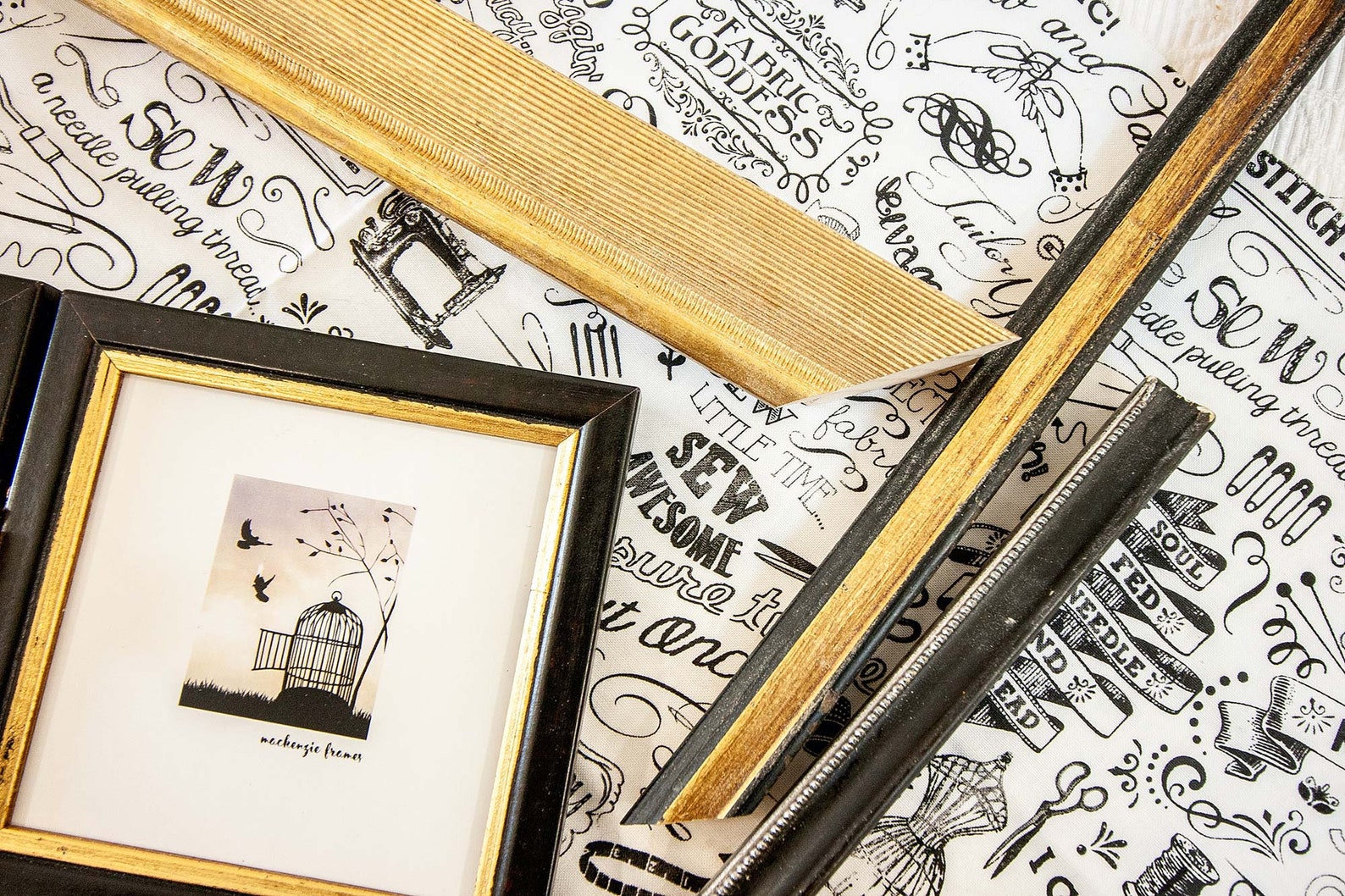 4x4 Inch Hinged Double Frame Black and Gold Narrow Etsy