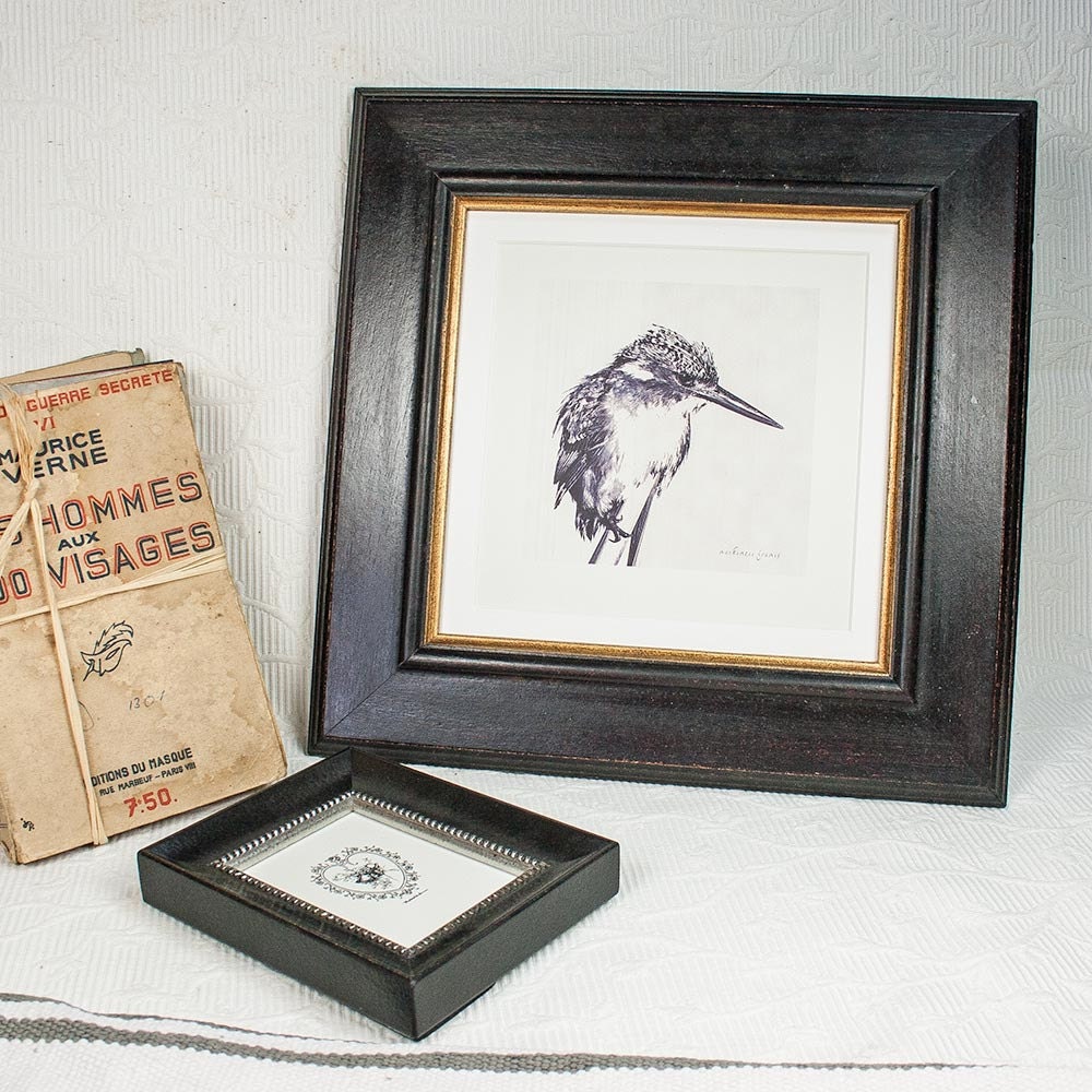 8x8 ou 8x10 7x7 9x9 10x10 Pouces Antique Style Wide Black & Gold Deluxe Photo Frame Pour Photos Carr