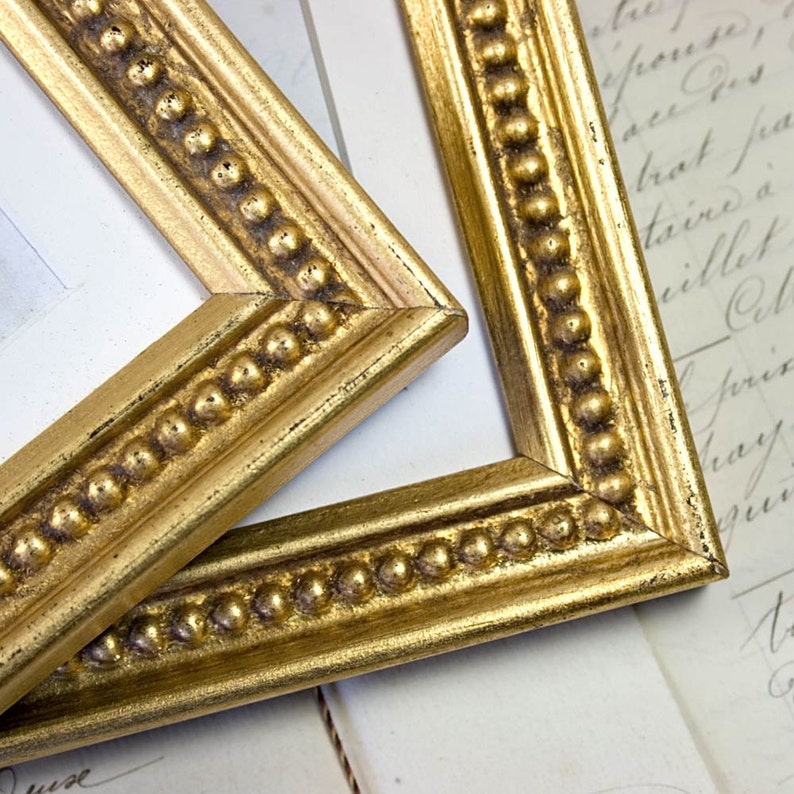 8x10 inch or 8x8 inch Old Gold Boules Photo Frame Antique Etsy