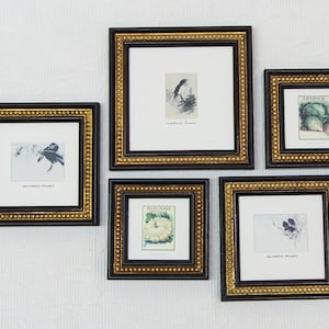 3x3, 4x4 and 5x5 inch Black & Gold Boules Photo Frames Antiqued distressed style /Square/Instagram/Photo Frame/ image 4