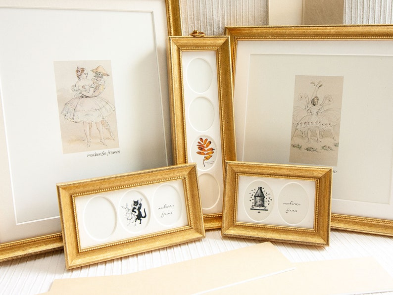 Double or Triple Miniovalmat in Narrow Gold With Inner Bead Etsy