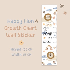 Personalisierte Kinder Messlatte, Messlatte, Wandtattoo, Baby-Dusche-Geschenk, Kinderzimmer Dekor, erste Geburtstagsgeschenk, digitaler Download