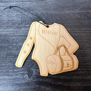 Wood gymnastics Christmas ornament | Girls gymnastics