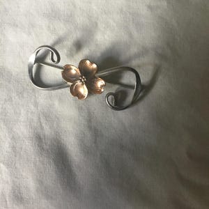 Stuart Nye Vintage sterling Dogwood flower brooch.