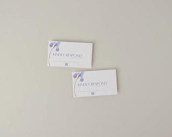 Wedding RSVP Card: Minimal Botanical Response Card (Editable in Canva)