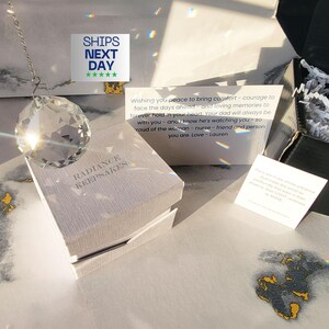 Modern Grief Gift, 40mm Crystal Ornament Rainbow Maker, Unique Memorial