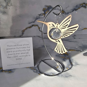 Sympathy Gift Grief Gift Crystal Rainbow Maker with Stand for Remembrance Consolation Grief loss of Mother Father Child Spouse Miscarriage