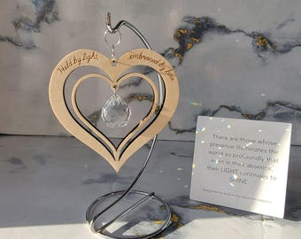 Sympathy Gift, Grief Gift, Crystal Rainbow Maker for Daily Remembrance Consolation Grief loss of Mother Father Child Spouse Miscarriage