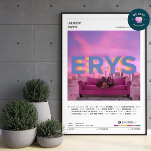 Jaden - Erys Album Poster / Jaden Poster / Album Cover Poster / Album Print / Music Print / Home Wall Decor / Music Gift / Gift Idea