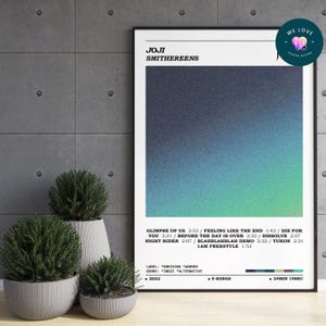 Joji - Smithereens Album Poster / Joji Poster / Album Cover Poster / Album Print / Music Print / Home Wall Decor / Music Gift / Gift Idea