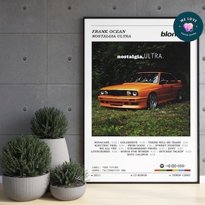 Póster del álbum Nostalgia Ultra de Frank Ocean / Póster de Frank Ocean / Póster de portada del álbum / Impresión del álbum / Impresión musical / Decoración del hogar / Arte de pared