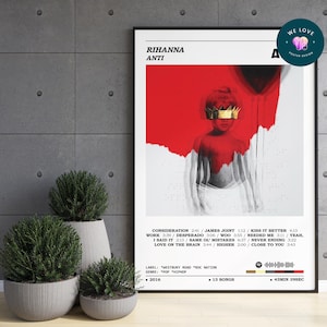 Rihanna - Anti Album Poster / Rihanna Poster / Album Cover Poster / Album Print / Music Print / Home Wall Decor / Music Gift / Gift Idea