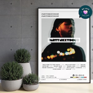 Partynextdoor - Partynextdoor Album Poster / Partynextdoor Poster / Album Cover Poster / Album Print / Musik Print / Home Decor / Wand Kunst