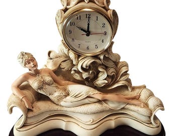 アンティーク ユンハンス ブロンズ 女神振り子時計 - 1900年、ドイツ