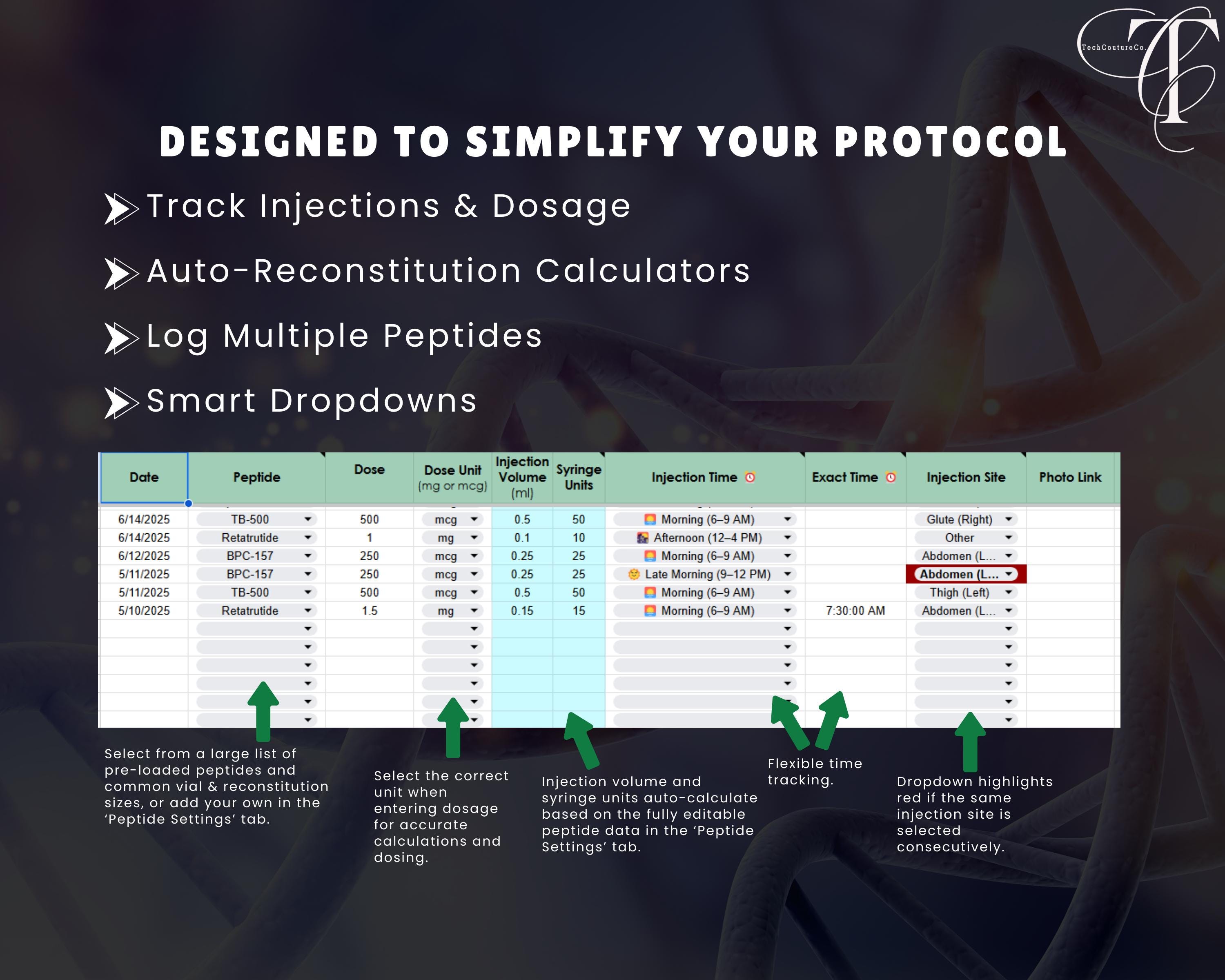 glp-1 reconstitution calculator Peptide Tracker & Reconstitution Log | GLP-1, Injection, Vial and Dosage  Calculator | Inventory Log | Google Sheets | Instant Download