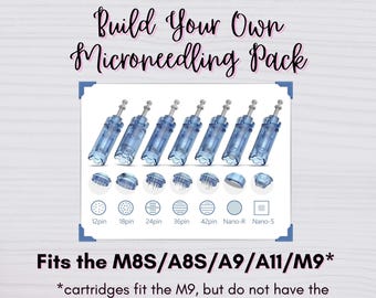 Build Your Own Microneedling Pack – 42 Pin, 36 Pin, 24 Pin, 18 Pin, 12 Pin, Nano Round, Nano Square | for Dr Pen | Replacement Cartridges