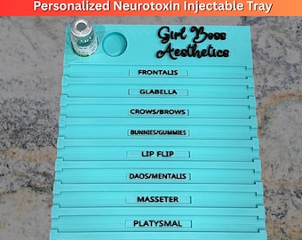 Personalized Botox Syringe Holder, Aesthetic Med Spa Organizer for Injectables, 3D Printed Syringe Tray for Aesthetic Injections