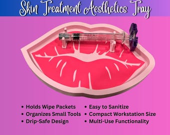 Lip Shaped Tray | Sterile Syringe & Tool Holder | Dr. Pen M8S Holder optional add on