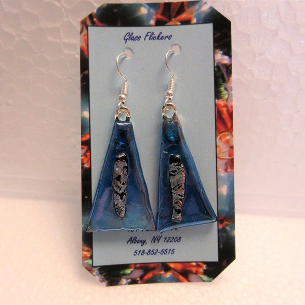 Fused Glass Earrings Etsy