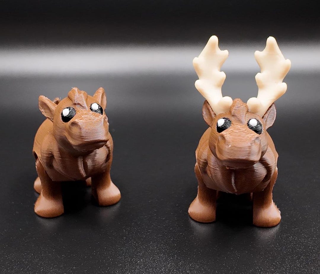 Kawaii Moose - Articulating Fidget Desk Buddy - With Keychain - Etsy