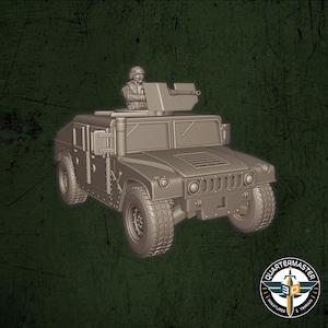 HMMWV / HUMVEE with Multiple Turret Options - 28mm Scale - Quartermaster3D