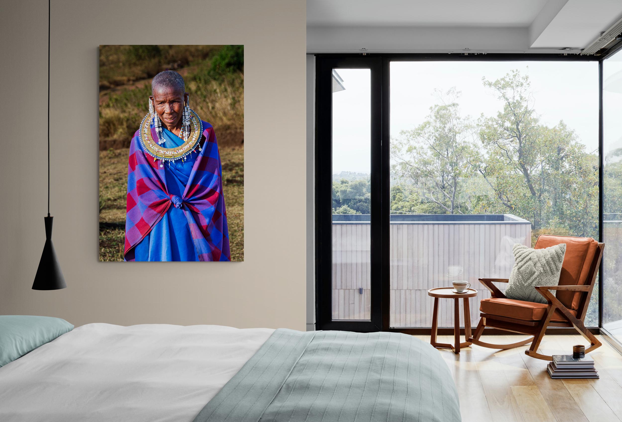 Maasai Traditional Shuka Photo Print, African Wall Art, Large