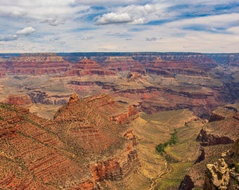 Grand Canyon South Rim Photo Print, Arizona Canyon Landscape Wall Art, National Park Decor