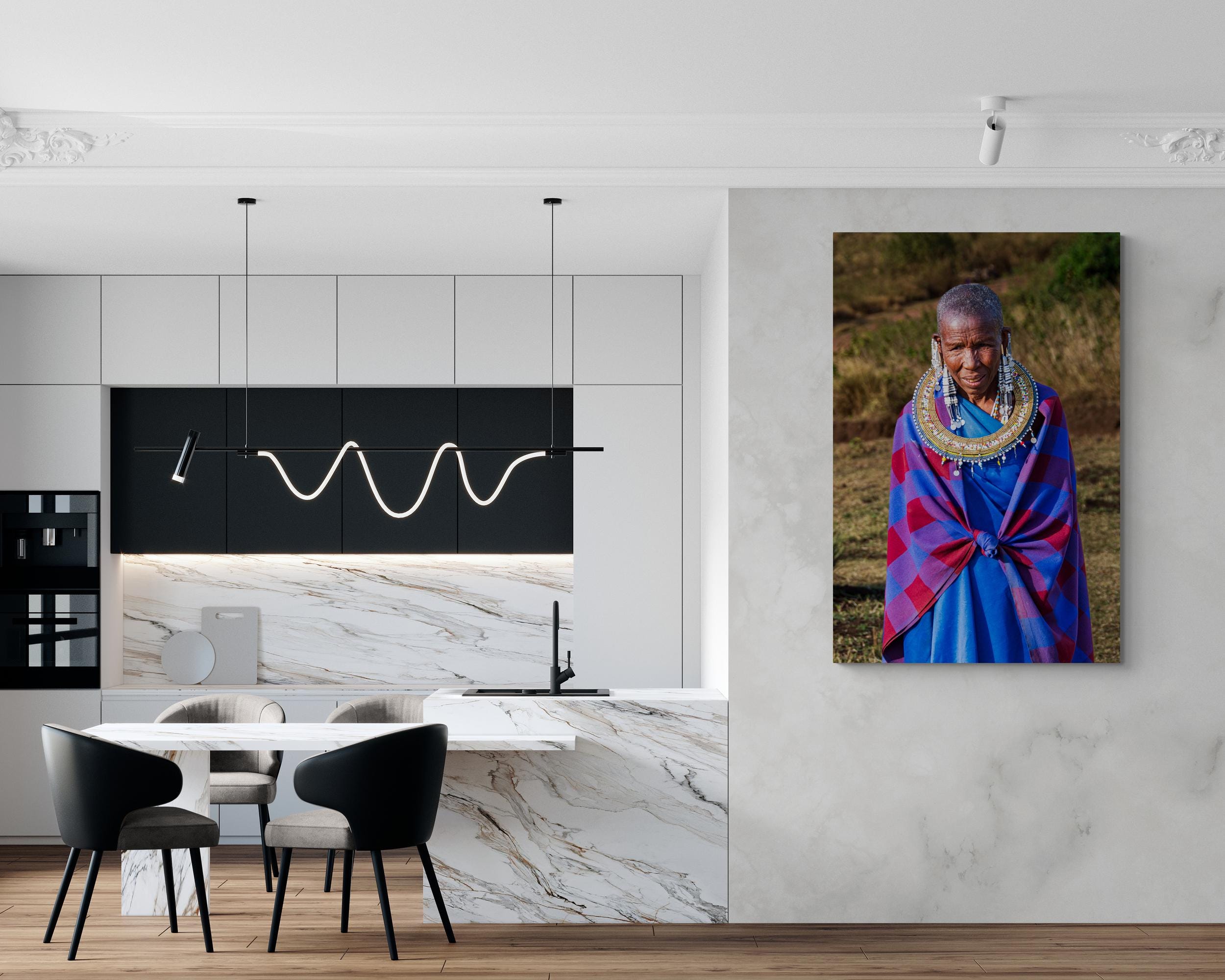 Maasai Traditional Shuka Photo Print, African Wall Art, Large Livingroom Wall Art, African Wall ...