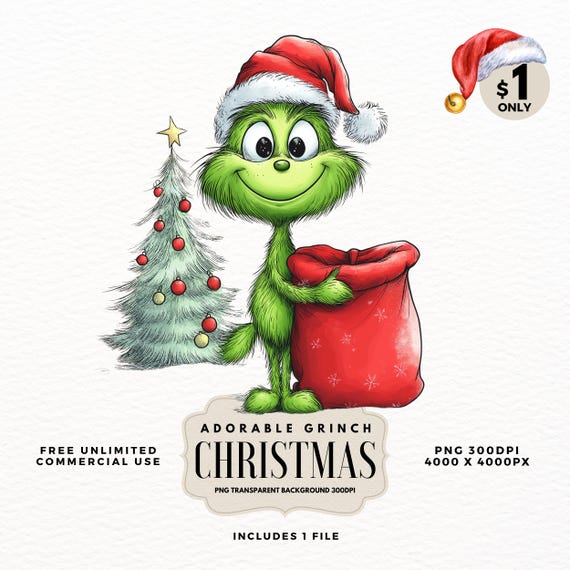 Clip Art The Grinch With Christmas Hat The Little Grinch Clip Art