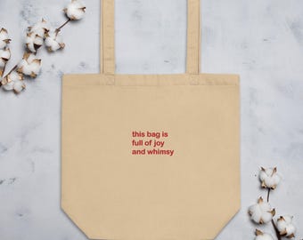 Questa borsa è piena di gioia e stravaganza / Borsa tote Whimsigoth / Regalo Whimsigoth / Borsa tote ecologica / Borsa tote artistica / Borsa tote da strega / Regali per lei / Borsa tote!