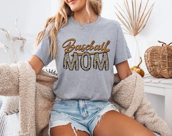 Cheetah Print Baseball Mom Png, Trendy Baseball Png, Baseball Png, Baseball Mama Png, Baseball Mom Png, Baseball Sublimation Design