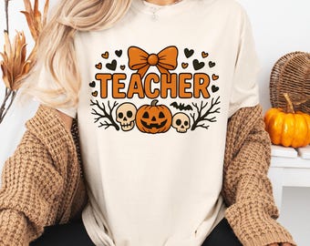 Halloween Lehrer Png, Trick or Teach Png, Herbst Lehrer Png, Schule Halloween Png, Gruseliger Lehrer Png, Halloween Lehrer Sublimationsentwurf