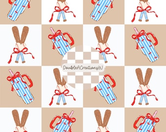 Coquette Baseball Seamless Pattern
