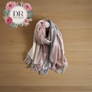 Luxury Premium Cashmere Plaid Shawl Scarf Soft Oversized and Warm Winter Wrap Stylish and Cozy Accessory in Multiple Colours for Year Round