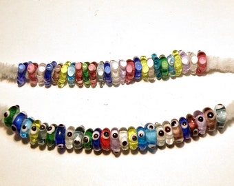 CHOOSE style -- 25 Lampwork Glass Translucent Spacer Beads - Random Assortment --- Lot UU