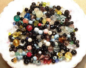 DESTASH -- Ounce Bead Soup -- Assorted Smaller Vintage Beads