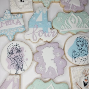 Frozen Custom Cookies, Frozen 2 Cookies, Elsa Cookies, olaf cookies