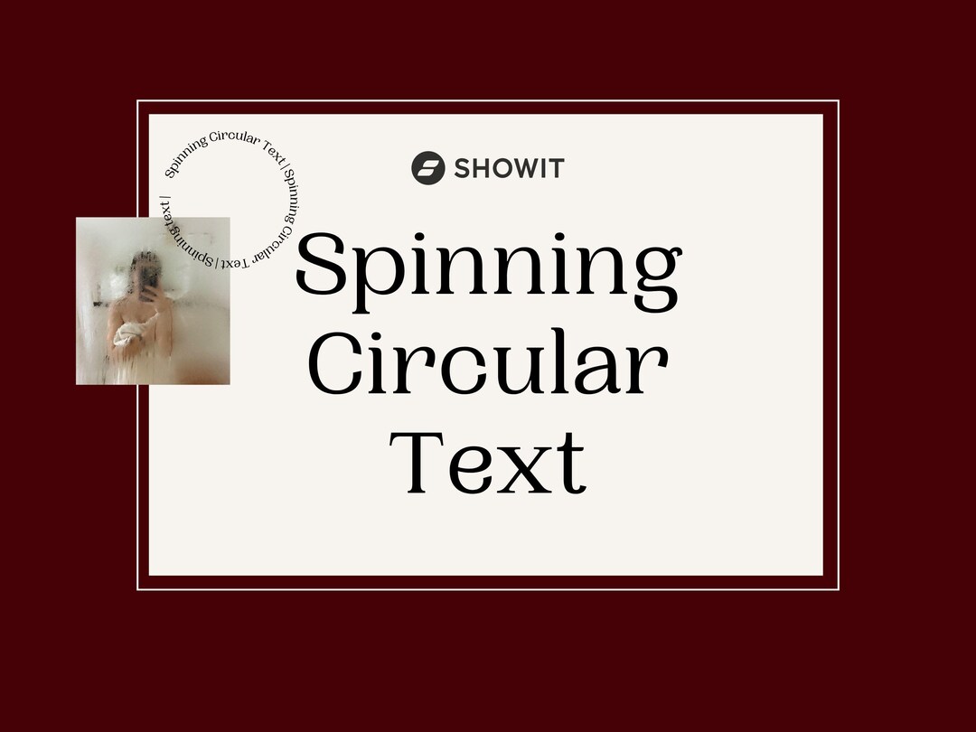Showit Code Snippet, Spinning Circular Text Template, Rotating Text ...