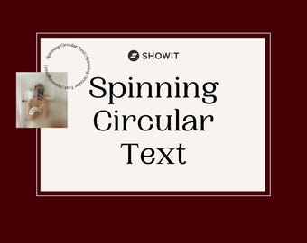 Showit Code Snippet, Spinning Circular Text Template, Rotierender Text, Showit Add-On, Elegant Website Code Snippet
