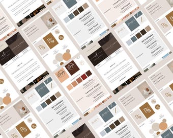 Modern Brand Board Template | Customizable Business Branding Kit (Digital)