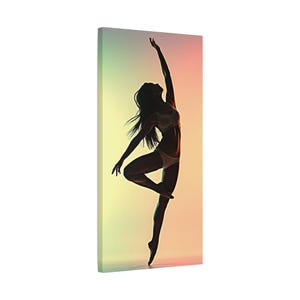 Dance Silhouette Canvas Art: Modern Ballet Wall Decor
