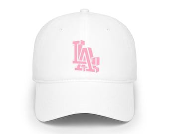 3D LA Logo Low Profile Baseball Cap | Cotton Twill