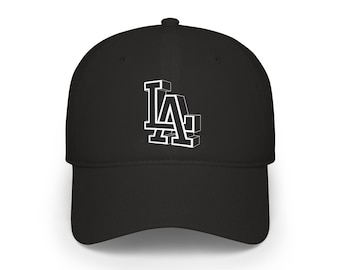 3D LA Logo Low Profile Baseball Cap | Cotton Twill
