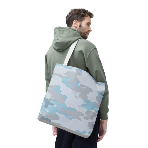 Snow Camo Tote Bag: Winter White Camouflage Carryall - Etsy Snow Camo Tote Bag: Winter White Camouflage Carryall - Etsy