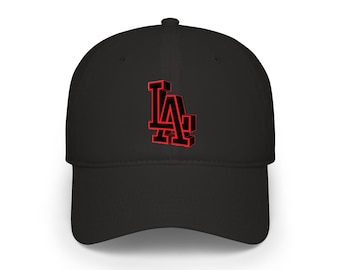 3D LA Logo Low Profile Baseball Cap | Cotton Twill